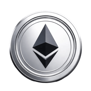 Ethereum ETH kripto para coinine ait yüzen grafik öğesi